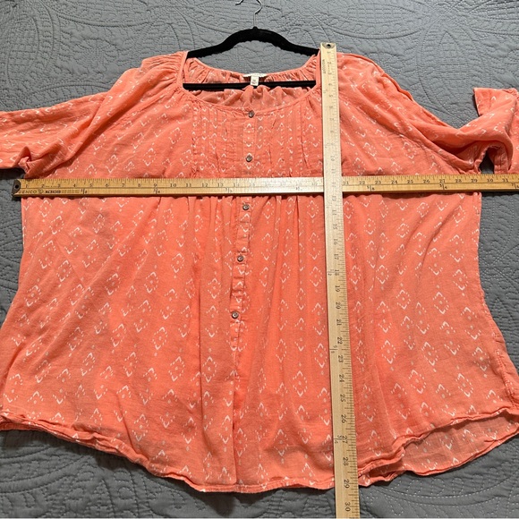 Westbound Navy Sonoma Coral Button Up Tops 3/4 Sleeves Plus Size 3X Set of 2 - Picture 14 of 16